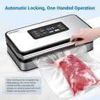 INKBIRD Vacuum Sealer Machine with 160W Double Pump, Full Automoatic Pro Vacuum Sealer for Food Preservation with Liquid/Moist/Dry Food, Food Sealer with Removable Drip Tray, Roll Storage and Cutter