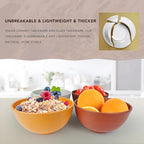 greenandlife 24oz/4PCS Wheat Straw Cereal Bowls, Lightweight Unbreakable Noodle Fruit Soup Rice Bowls Dishwasher Microwave Safe Bowl Sets, Non-toxin, BPA Free, Sunset Color