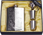 flasks for liquor for men Stainless quality hip flask 8oz Pocket Engraved Wine Drink Pot Alcohol flagon metal 220ml whiskey flask (Pattern)