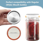 52 Pcs 86 MM/3.4 In Canning Lids Wide Mouth, Split-Type Metal Canning Jar Lids for Ball Kerr to Preserve Food with Leakproof, Food Grade Material,100% Fit & Airtight for Wide Mouth Meson Jar Lids