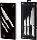 Cangshan HELENA Series German Steel Forged Starter Knife Set (White, 3-Piece)