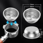 58mm Portafilter Basket Two Cup-Single Wall Filter Basket Stainless Steel Coffee Portafilter Basket Espresso Filter Basket (58mm)