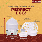 4 in 1 electric egg cooker | Boils upto 14 eggs | Poacher | Omelet maker | Vegetable steamer, dumpling & More | Marble