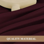 Fitable 6 Pack Square Tablecloths - 70 x 70 Inches - Stain Resistant and Reusable Table Clothes, Burgundy Polyester Fabric Table Covers for Dining, Card Tables, Coffee Tables