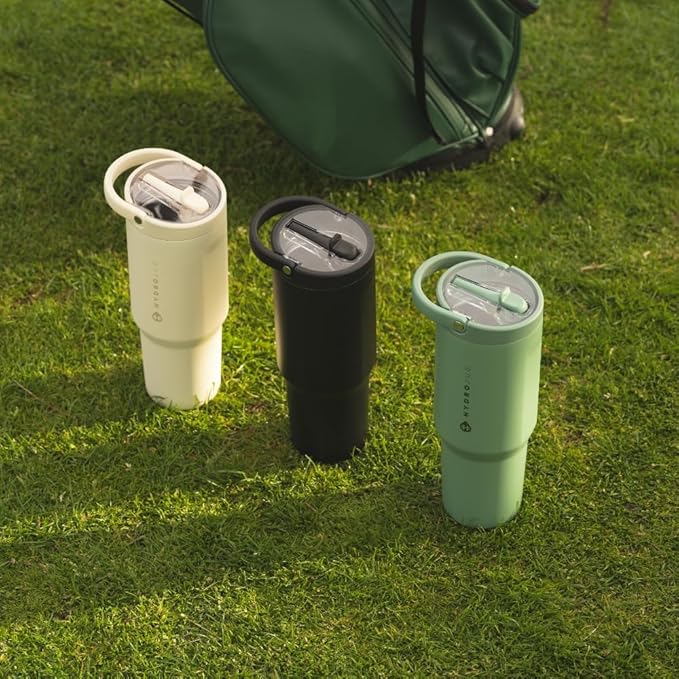 HydroJug Sport - Stainless Steel Tumbler with Straw, Vacuum Insulated, 40oz Leakproof Water Bottle, Ergonomic Design, Reusable, Dishwasher Safe, Rubber Base, Durable for Gym or Outdoors, Black