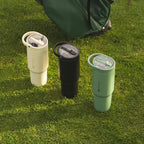 HydroJug Sport - Stainless Steel Tumbler with Straw, Vacuum Insulated, 40oz Leakproof Water Bottle, Ergonomic Design, Reusable, Dishwasher Safe, Rubber Base, Durable for Gym or Outdoors, Black