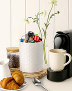 Nucookery 6.4'' Utensil Holder - Ceramic Utensil Holder for Kitchen Counter, Large Capacity Countertop Storage, Farmhouse Style Utensil Crock Organizer for Spoons, Spatulas & Cooking Tools