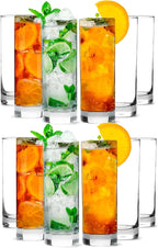 LEMONSODA Premium Highball 12oz Glass Set - Elegant Tom Collins Glasses Set of 6, 12, and 48 Tall Drinking Water Glasses - Bar Glassware for Mojito, Whiskey, Cocktail (Set of 12)