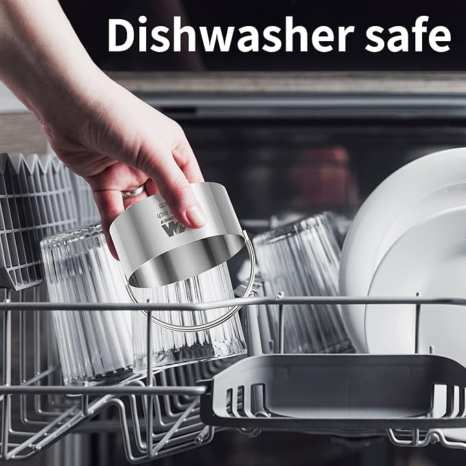 Biscuit Cutter Set for baking 2inch 2.5inch 3inch 3.5inch 4inch 5inch large size Round Metal Baking Rings with handle for Pastry, Biscuits, and Dough Cutting 6pcs set GIFT Package