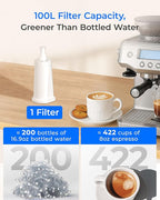 Waterdrop Coffee Filter, Replacement for Breville® Water Filter, Breville® Express Espresso Machine Water Filter, Breville® Barista Touch, Oracle® Touch BES990, TÜV SÜD Certified, 4 Packs