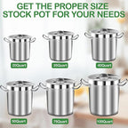 Large Soup Pot with Lid - 40 Quart Stainless Steel Stockpots, Cooking Pots, Stock Pot with Lid, Big Pots for Cooking, Heavy Duty, Induction & Oven Safe