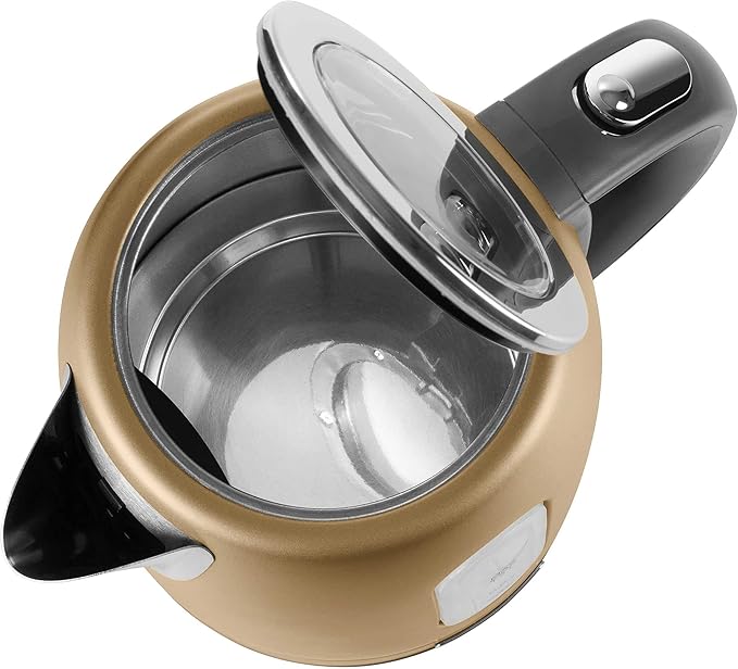 Sencor SWK1777CH 1.7L Stainless Steel Electric Kettle with Lid Safety Lock, Champagne