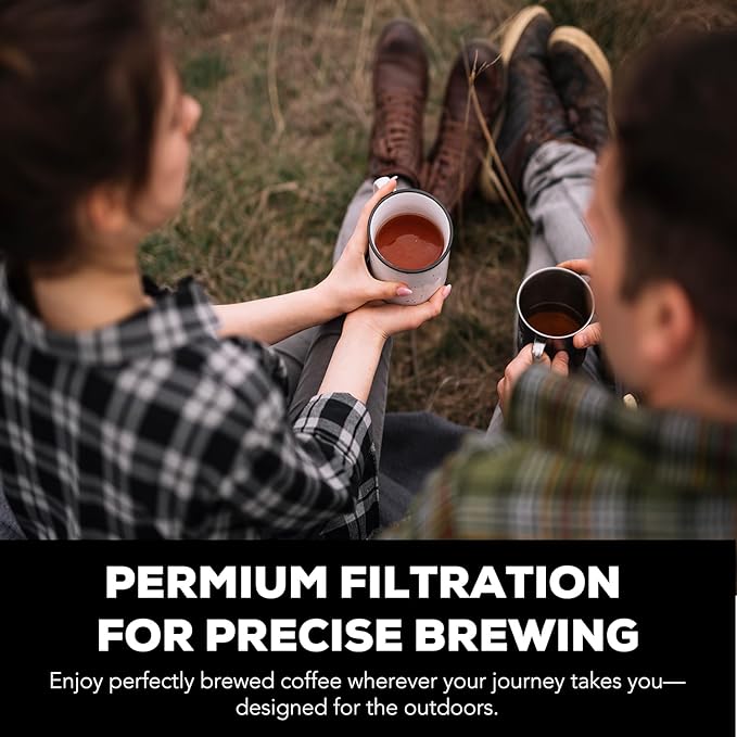 Round Disposable Coffee Filters Paper – Compatible with Classic The Perfect-Brew Pour Over – Round Replacement Coffee Filters, Unbleached, Compostable Paper Filters, 100 Count