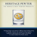 Heritage Pewter Georgia Tech Old Fashion | Double Rocks Glass 14 OZ for Liquor | Expertly Crafted Pewter Glass