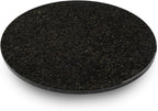 Koville 16'' Black Marble Lazy Susan for Kitchen Counter, Marble Turntable for Dinning, Lazy Susan Organizer for Cabinet, Serving Rotation Spinning Tabletop Organizer Swiveling, Spice Rack Storage