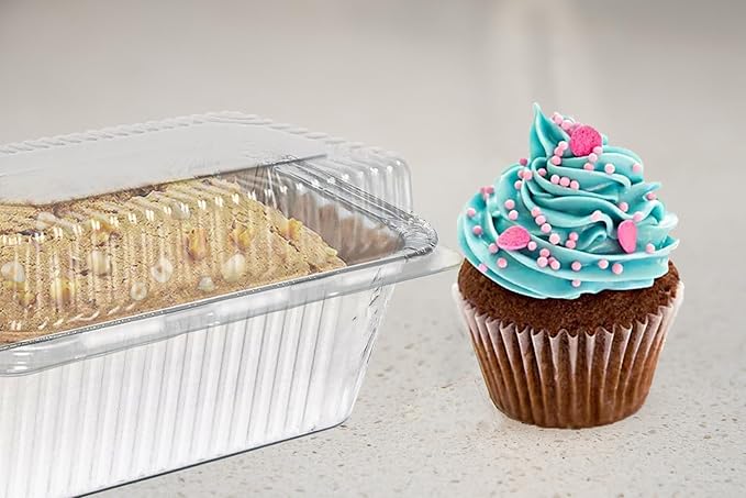 Disposable Loaf Pans With Lids Bakeware Set, 2lb, 30 Pack, 8.5x4.5 Heavy Duty Aluminum Foil Bread pan, Perfect for Bakery & Homemade Bread