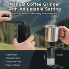 Coffee Maker Set, Portable Espresso Machine and Coffee Grinder, 3 in 1 Travel Coffee Maker Compatible Ground Coffee, Capsules (NS＆DG) for Outdoor Camping Hiking Office