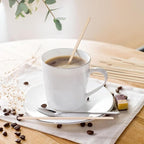 WISYOK 500 PCS Coffee Stirrers, 7 Inch Premium Birch Wood Sticks, Smooth Round Ends, Splinter-Free Disposable Stir Sticks for Coffee, Cocktails, Office, Home Use