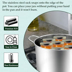 Canning Pot, Stainless Steel 21.5QT Water Bath Canner with Rack and Lid, Canning Supplies with Complete Canning Tool Set for Beginners and Enthusiasts