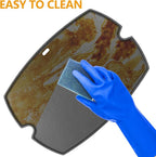 BBQ PLUS 7582 Cast Iron Cooking Griddle for Weber Baby Q Series Parts Weber Q1000 Grill Accessories Q100 Q120 Q1200 Sreies,Grill Griddle Replacement for Weber 386001 386002,16.7"x12.4" with Carry Bag
