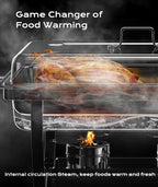 Chafing Dishes for Buffet 4 Pack, 9QT [Mirror-Like Polished Finish] Food Warmers for Parties Buffet [No Fingers Cut] Roll Edge Designed Chafing Dish Buffet Set for Any Party with Complete Set