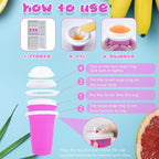 Magic Slushy Maker Squeeze Cup Slushie Maker, Homemade Milk Shake Maker Cooling Cup Squee DIY Birthday Gifts for Kid (Pink)