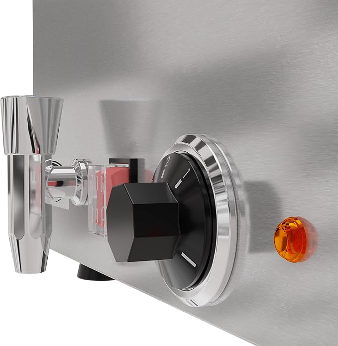 KoolMore Commercial Bain Marie Countertop Food Warmer, Soup Station, and Buffet Table Server with Two Serving Pots and Tap, Stainless-Steel Steamer with Auto Shut Off (CFW-4T), Silver