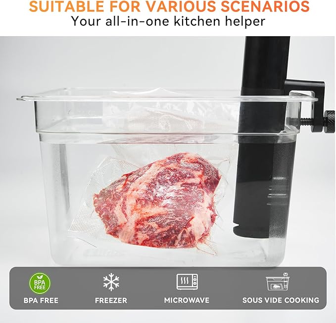 Wevac Vacuum Sealer Bags 6x50 Rolls 2 pack for Food Saver, Seal a Meal, Weston. Commercial Grade, BPA Free, Heavy Duty, Great for vac storage, Meal Prep or Sous Vide