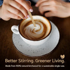 1000 Pack 5.5 Inch Natural Wood Coffee Stir Sticks Individually Wrapped - Wooden Disposable Coffee Stirrers also for Tea, Cocktails & Beverages - Eco-Friendly Stirring Sticks