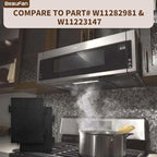 6 Pack Activated Charcoal Filters Replacement for Whirlpool & Kitchenaid Over The Range Microwaves KMLS311HS, WML55011HS, YKMLS311HS, YWML75011H, Compare to Part# W11282981 & W11223147