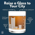 Greenline Goods – Boston, MA Skyline Whiskey Glasses (Set of 2), 10 oz – Rocks/Old Fashioned Tumblers