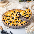 CHEFMADE 9.5-Inch Round Tart Pan with Holes Removable Loose Bottom, Non-Stick Carbon Steel Quiche Pan for Oven Baking (Champagne Gold)