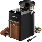 Electric Burr Coffee Grinder,Adjustable coffee grinder with 28 Precise Grind Setting for French Press, Drip Coffee and Espresso,12 Cups, (Black+Gray)