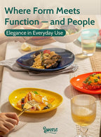 Sweese 7.8 Inch Porcelain Dessert Plates Set of 6 - Dishwasher, Microwave, Oven Safe, Chip-Resistant - Rainbow Palette