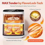 Air Fryer, Beelicious 8-in-1 Smart Compact 4QT Air Fryers,Shake Reminder,450°F Digital Airfryer with Flavor-Lock Tech,Tempered Glass Display,Dishwasher-Safe & Nonstick,Fit for 1-3 People, Bright White