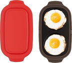Microwave Egg Cooker, Microwave Egg Poacher | Cooker & Fryer for Breakfast Sandwiches | Maker for 2 Eggs | Dishwasher-Safe & BPA-free, Save Time,Portable for Home,Travel,Gifts