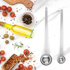 1PCS 2 Teaspoon Coffee Scoop, 9.1" Long Handle Measuring Spoon, 2tsp (10 ml) Stainless Steel Scooper
