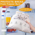 2-Pack Reusable Beeswax Bread Bags for Sourdough & Homemade Bread，Cotton Waxed Bags Keeps Fresh Longer(Crimson Bloom)