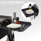 3-Burner Propane Gas Griddle, 36,000 BTU Outdoor Flat Top Propane Grill with 420 Sq In Cooking Area, Rolling Wheels & Folding Side Shelves for Camping, Tailgating & Backyard BBQ, Black