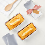 Juvale 50 Pack Aluminum Foil 2 lb Disposable Loaf Pans With Lids for Baking Bread, Heating, Storing Food (32oz, 8.5 x 4.5 In)