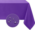 Softalker Rectangle Tablecloth, Waterproof & Stain Resistant Table Cloths Wrinkle Free Fabric Washable 210GSM Polyester Table Cover for Spring/Party/Outdoor - 52 x 70 inch,Purple