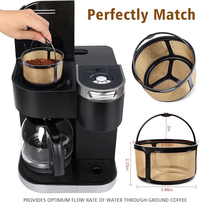 Reusable K Duo Coffee Filter for K-Duo Essentials, K-Duo Brewers Only - Carafe Basket Coffee Filters, Reusable K Duo Essentials Coffee Makers Accessories, 1 pack