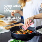 Pink Salt and Pepper Shakers by Aelga, Salt Shaker with Adjustable Pour Holes, Pink Kitchen Accessories, Decor for Kitchen,Restaurants,Camp,BBQ