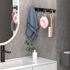 Coat Rack Wall Mounted with 4 Hooks, Wall Hooks for Hanging Towel Coat Hat Bag, Heavy Duty, Metal Hat Rack Coat Hanger Towel Hooks Coat Hooks for Entryway Bathroom Kitchen (Black, 2 Packs)