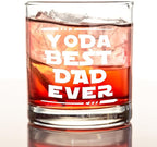 kunlisa Dad Whiskey Glasses, Best Dad Gifts for Father's Day Birthday from Kids Sons Daughters, 10 oz Drinking Rocks Glasses for Men Whisky Cocktail Scotch Bourbon Liquor