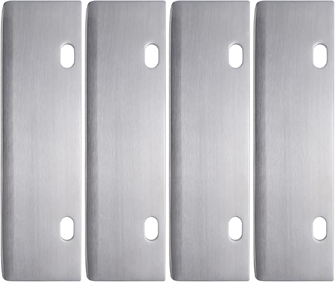 DELFINA 4 Pcs Grill Scraper Edge Sharper Blade Replacement, Stainless Steel Outdoor Barbecue Cleaning Tools, Heavy Duty Accessories for BBQ