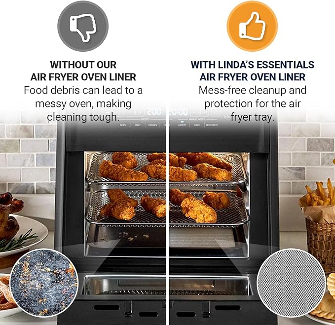 Toaster Oven Liners for Bottom of Oven (4 Pack) Reusable Non-Stick Heat Resistant Toaster Liners, Compatible with Ninja, Cuisinart, Emeril Lagasse & More, Toaster Mat, 12"x12" (Silver)