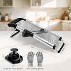 Mandoline Slicer,Mandoline Food Slicer for Kitchen,Mandolin,Vegetable Chopper,Adjustable Stainless Steel Veggie Onion Tomato Julienne Cutter（Wear cut-resistant gloves）