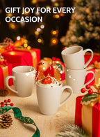 Sweese Porcelain Coffee Mugs - 16 Ounce (Top to the Rim) for Coffee, Tea, Cocoa, Set of 4, Beige