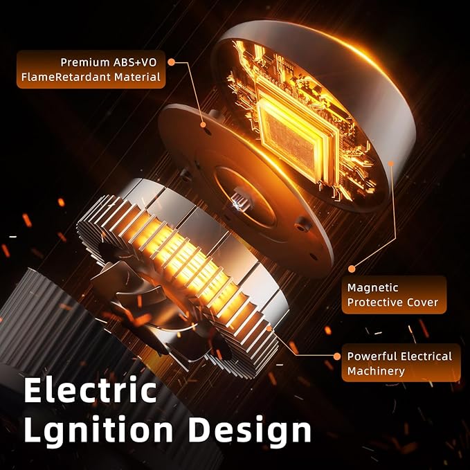 Electric Whiskey Smoker Kit with 6 Flavors Wood Chips, Built-In Lighter Ignites, No Butane Required, Rechargeable Cocktail Drink Smoker Kit, Birthday Bourbon Gifts, Father's Day Gifts for Men-Black